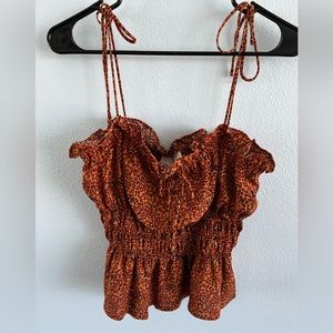 Top shop blouse spaghetti strap top